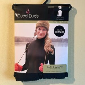 Cuddl Duds Black Long Sleeve Tee